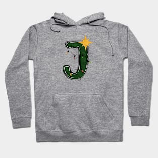 Letter J - Christmas Letter Hoodie